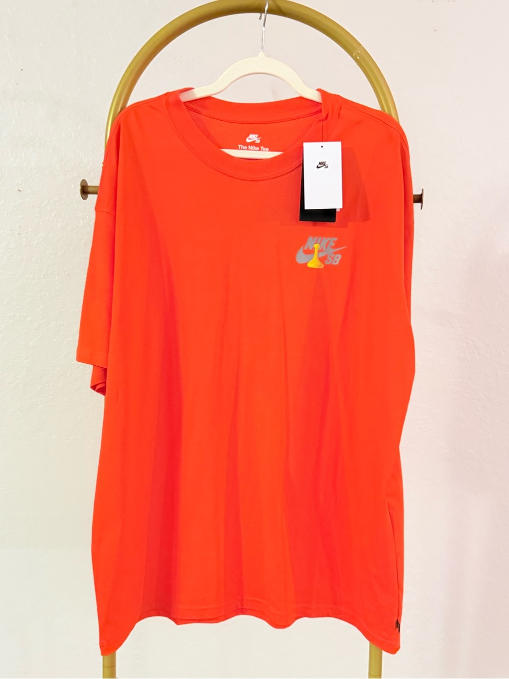 Nike SB Muni Skate Tee Orange Graphic Loose Fit XL NWT